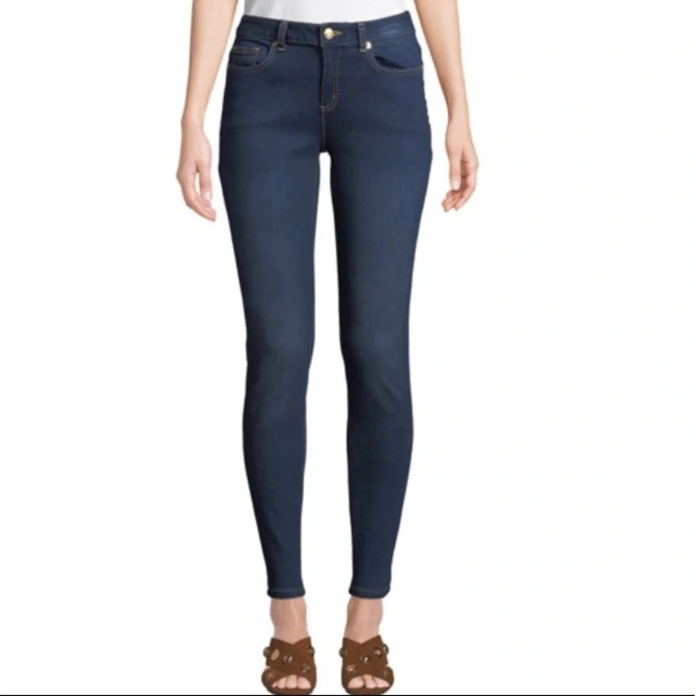 Michael Kors Skinny Jeans Womens 6 Dark Wash Stretch Mid Rise Slim Fit Denim